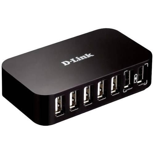 D-Link DUB-H7/E 5+2 Port USB 2.0-Hub mit Schnellladeport Schwarz