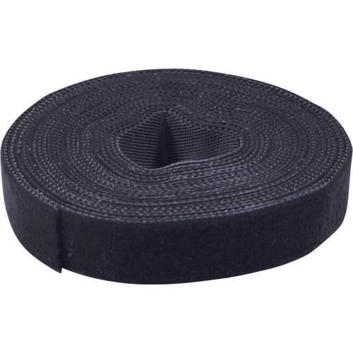 Value 25.99.5250 Klettband zum Bündeln Flauschteil, Haft- und Flauschteil, Haftteil (L x B) 25 m x 10 mm Schwarz 25 m