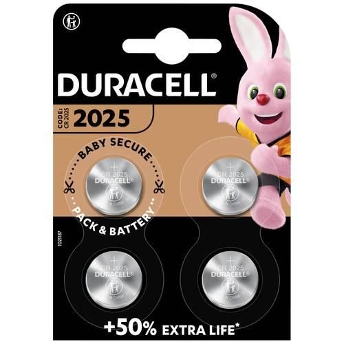 Duracell Knopfzelle CR 2025 3 V 4 St. 165 mAh Lithium Elektro 2025