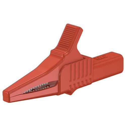 Stäubli XKK-1001 Sicherheits-Abgreifklemme Steckanschluss 4 mm CAT II 1000 V Rot