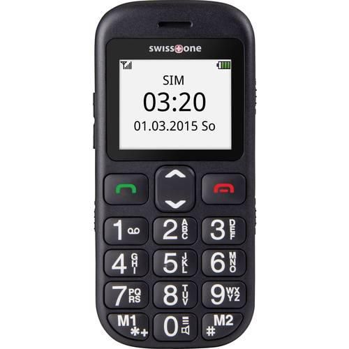 swisstone BBM 320c Senioren-Handy mit Ladestation, SOS Taste Schwarz