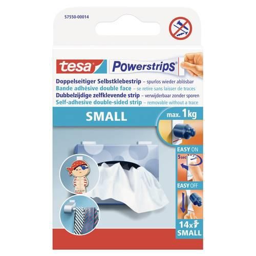 tesa POWERSTRIPS® Small Doppelseitiger Klebestreifen Weiß Inhalt: 14 St.