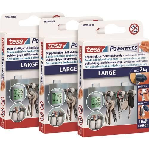 tesa POWERSTRIPS® Large Doppelseitiger Klebestreifen Weiß Inhalt: 30 St.