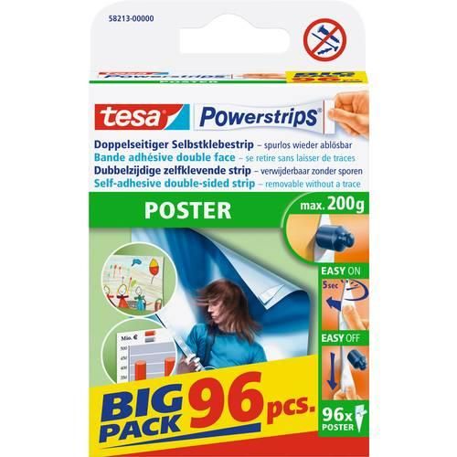 tesa POWERSTRIPS® Poster Doppelseitiger Klebestreifen Weiß Inhalt: 96 St.