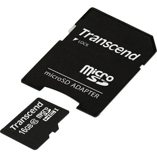 Transcend Premium microSDHC-Karte Industrial 16 GB Class 10, UHS-I inkl. SD-Adapter