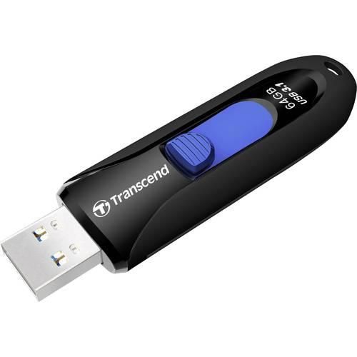 Transcend JetFlash® 790 USB-Stick 64 GB Schwarz, Blau TS64GJF790K USB-A (USB 3.1 Gen 1)