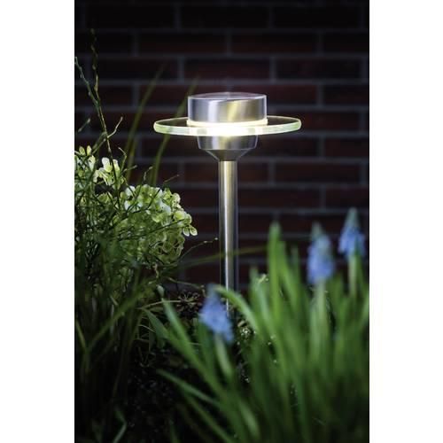 Paulmann 93764 Ufo Solar-Gartenleuchte 0.2 W Warmweiß Edelstahl, Klar