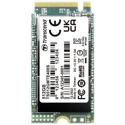 Transcend MTS400S 512 GB Interne M.2 PCIe NVMe SSD 2242 PCIe NVMe 3.0 x4 Retail TS512GMTE400S