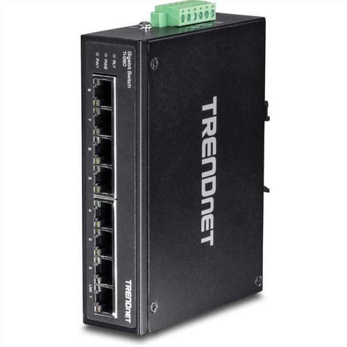 TRENDnet TI-G80 8-Port Gehärteter Industrieller Gigabit DIN-Rail Switch