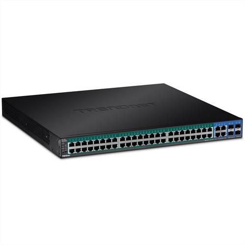 TRENDnet TPE-5240WS Gigabit Ethernet (10/100/1000), Energie Über Ethernet (PoE) Unterstützung 1U Schwarz Netzwerk-Switch