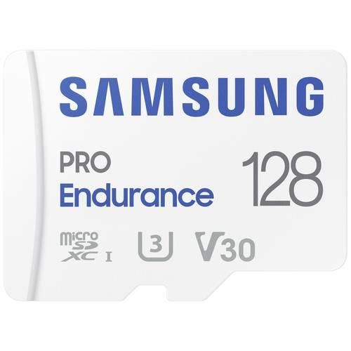 Samsung PRO Endurance microSDXC-Karte 128 GB Class 10, UHS-Class 3, v30 Video Speed Class 4K-Videounterstützung, inkl. SD-Adapter, stoßsicher