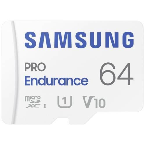 Samsung PRO Endurance microSDXC-Karte 64 GB Class 10, UHS-Class 1 4K-Videounterstützung, inkl. SD-Adapter, stoßsicher