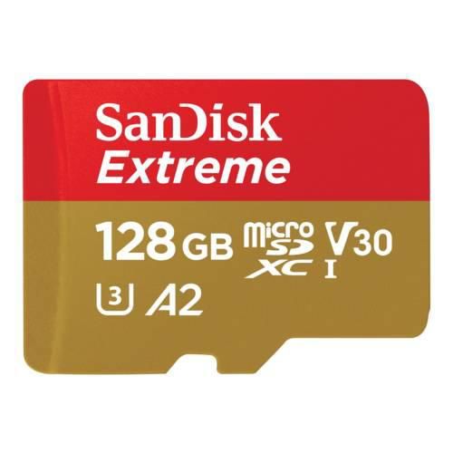 SanDisk Extreme microSDXC-Karte 128 GB Class 10, UHS-I, v30 Video Speed Class stoßsicher, Wasserdicht