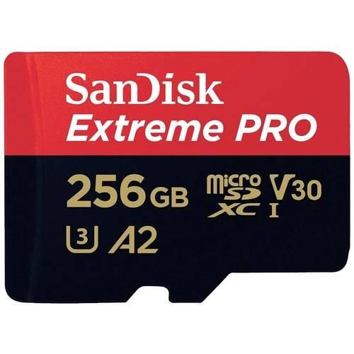 SanDisk Extreme PRO microSDXC-Karte 256 GB Class 10, UHS-I, v30 Video Speed Class stoßsicher, Wasserdicht