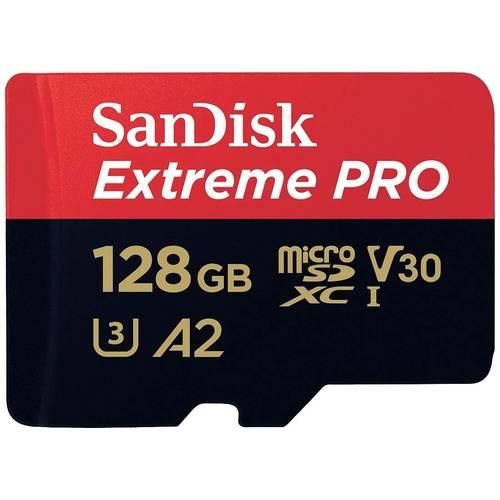 SanDisk Extreme PRO microSDXC-Karte 128 GB Class 10, UHS-I, v30 Video Speed Class stoßsicher, Wasserdicht