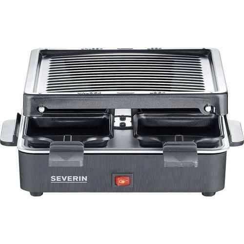 Severin 2370 Raclette Antihaftbeschichtung, 4 Pfännchen, Grillfunktion Schwarz