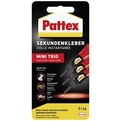 Pattex Mini Trio Flüssig Sekundenkleber PSMT3 3 g