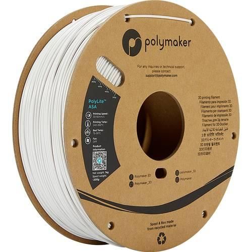 Polymaker PF01002 PolyLite Filament ASA UV-beständig, witterungsbeständig, hitzebeständig 1.75 mm 1000 g Weiß 1 St.