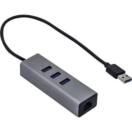 i-tec U3METALG3HUB Netzwerkadapter 10 / 100 / 1000 MBit/s USB-A (USB 3.2 Gen 1)