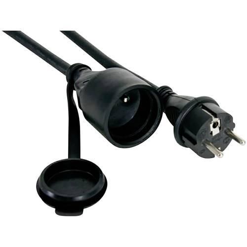 Perel EC01.5R15STBHQ Strom Verlängerungskabel 16 A Schwarz 1.50 m H05RR-F 3G 1,5 mm²