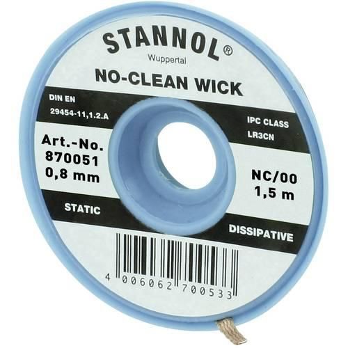 Stannol NC/OO Entlötlitze Länge 1.5 m Breite 0.8 mm