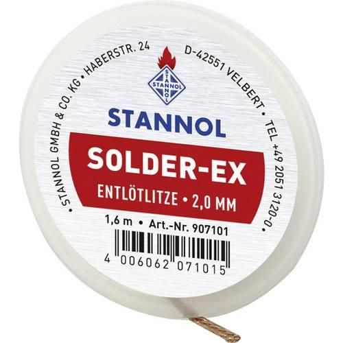 Stannol Solder Ex Entlötlitze Länge 1.6 m Breite 2.0 mm Flussmittel getränkt