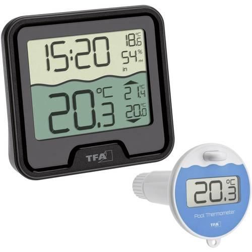 TFA Dostmann Marbella Poolthermometer Schwarz