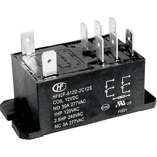 Hongfa HF92F-012D-2A21S Steckrelais 12 V/DC 30 A 2 Schließer 1 St.