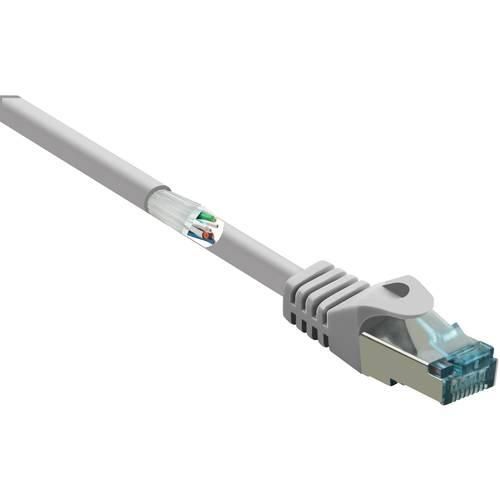 Renkforce RF-5047486 RJ45 Netzwerkkabel, Patchkabel CAT 6a S/FTP 5.00 m Grau Flammwidrig 1 St.