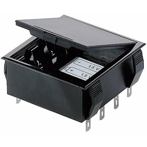 Bopla 46600000 Batteriehalter 4x Mignon (AA), 9 V Block Lötanschluss (L x B x H) 65 x 65 x 21.5 mm