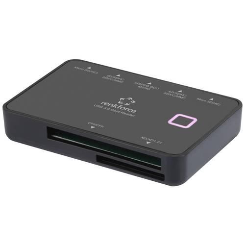 Renkforce Externer Speicherkartenleser Micro USB 3.2 Gen 1 (USB 3.0) Schwarz