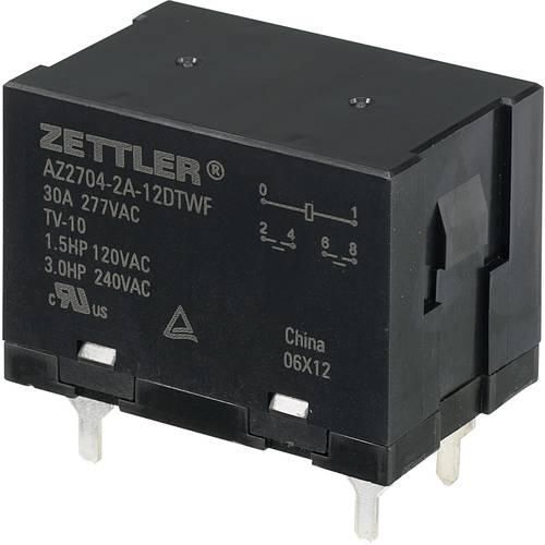 Zettler Electronics AZ2704-2A-12DTWF Printrelais 12 V/DC 30 A 2 Schließer 1 St.