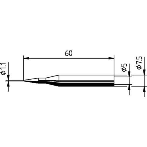 Ersa 0172BD Lötspitze Bleistiftform Spitzen-Größe 1.10 mm Inhalt 1 St.