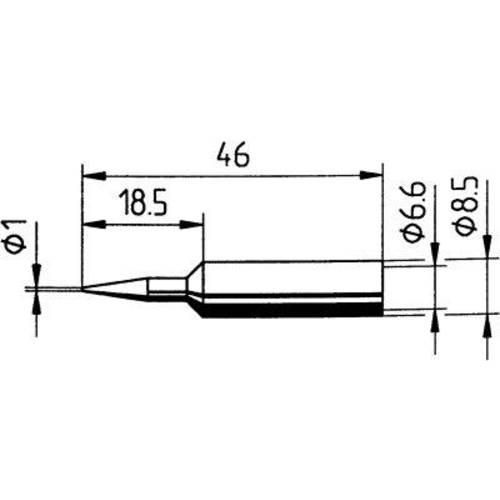 Ersa 0832BDLF Lötspitze Bleistiftform, ERSADUR Spitzen-Größe 1 mm Inhalt 1 St.