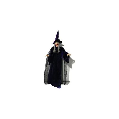 Halloween Figur Hexe, animiert 175cm - Licht und Geräusche