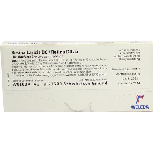 Resina Laricis D 6/ Retina D 4 Aa 8 ML