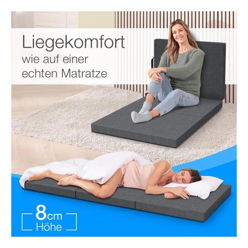 Bestschlaf Anthrazit Bestschlaf Gästematratze, 75x200x8 cm Bestschlaf Gästematratze, 75x200x8 cm