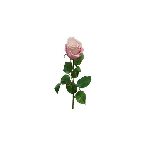 Rose am Stiel - Kunstblume - Real Touch Oberfläche - H: 68cm - rosa