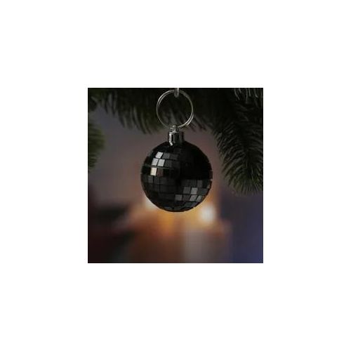 Christbaumschmuck Discokugel - Spiegelkugel - Weihnachtskugel - 5x5mm Spiegel - D: 5cm - schwarz