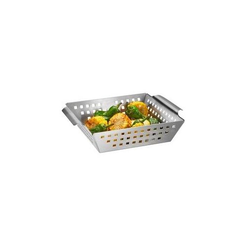 Grillschale BBQ Edelstahl hoch - 25x21,5x5,5cm - Garkorb