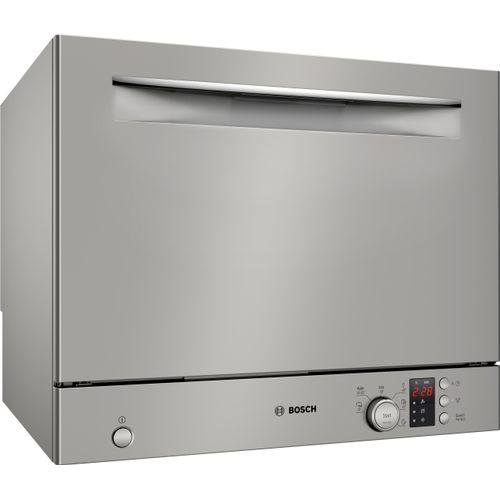 BOSCH Tischgeschirrspüler "SKS2ITI00E", E (A-G), silber (grau), B:55,1cm H:45cm T:50cm, Geschirrspüler