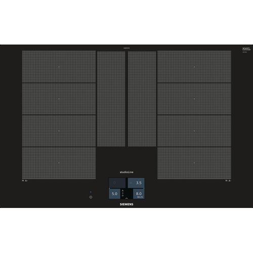 SIEMENS Flex-Induktions-Kochfeld, schwarz, B:79,2cm H:5,6cm T:51,2cm, Kochfelder, mit cookConnect-System