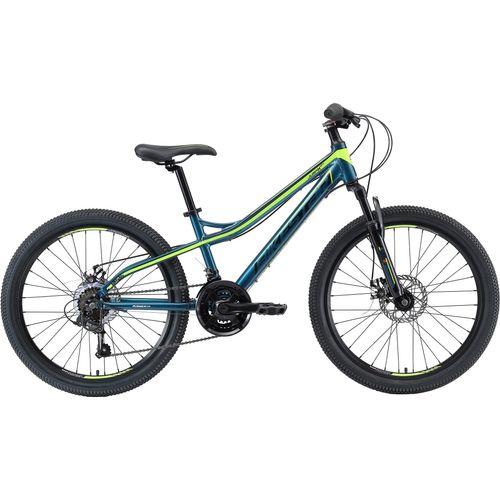 Jugendfahrrad BIKESTAR Gr. 33, blau (blau, gelb), Fahrräder, Kinder, 33cm, 24 Zoll (60,96cm), für Damen und Herren, Kettenschaltung