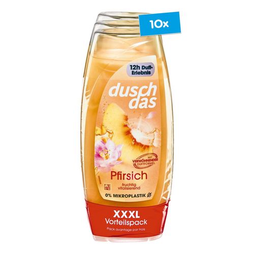 duschdas Duschgel Pfirsich 3 x 225 ml, 10er Pack