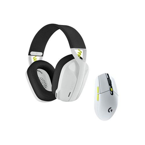 Logitech Wireless Gaming Combo - BLACK+WHITE+LIME - Gaming Maus (Weiß)