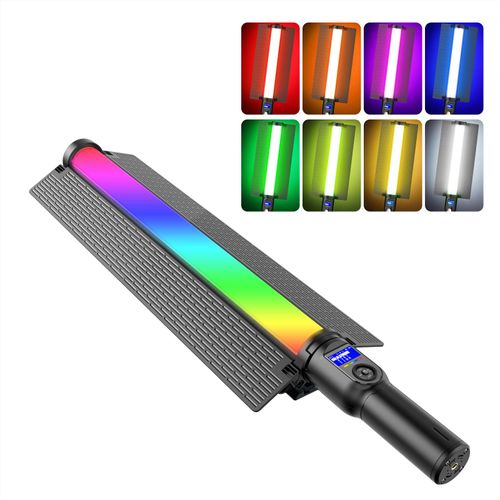 LIPPMANN LS-550X 26W RGB-LED-Roehrenlichter, Leuchtstabgriff, LED-Licht mit LCD-Bildschirmanzeige und 1/4-Zoll-Schraubenloch, CRI¡Ý 97Ra, 3200K-5600K, stufenlos dimmbar, 37 Lichteffekte, unterstuetzt App-Steuerung mit Bardoorn