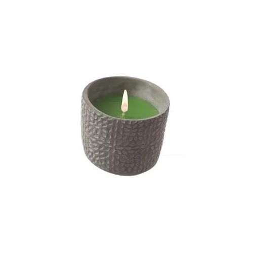 Duftkerze CITRONELLA - Outdoor Echtwachskerze im Betontopf - H: 9,5cm - grün