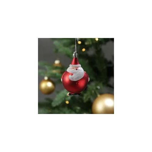 Weihnachtsbaumschmuck Weihnachtsmann - Christbaumschmuck - bruchfest - H: 9cm - matt