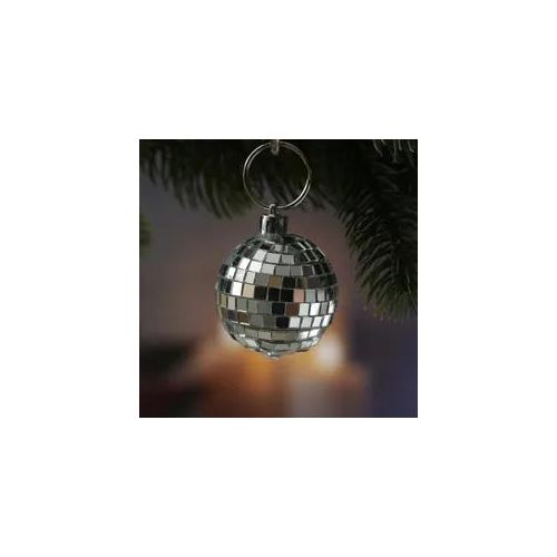 Christbaumschmuck Discokugel - Spiegelkugel - Weihnachtskugel - 5x5mm Spiegel - D: 5cm - silber