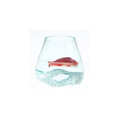 Teichdeko Fisch LADY - Dekofigur - Porzellan - schwimmend - L: 13,5cm - rot